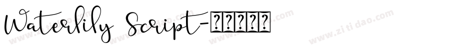 Waterlily Script字体转换